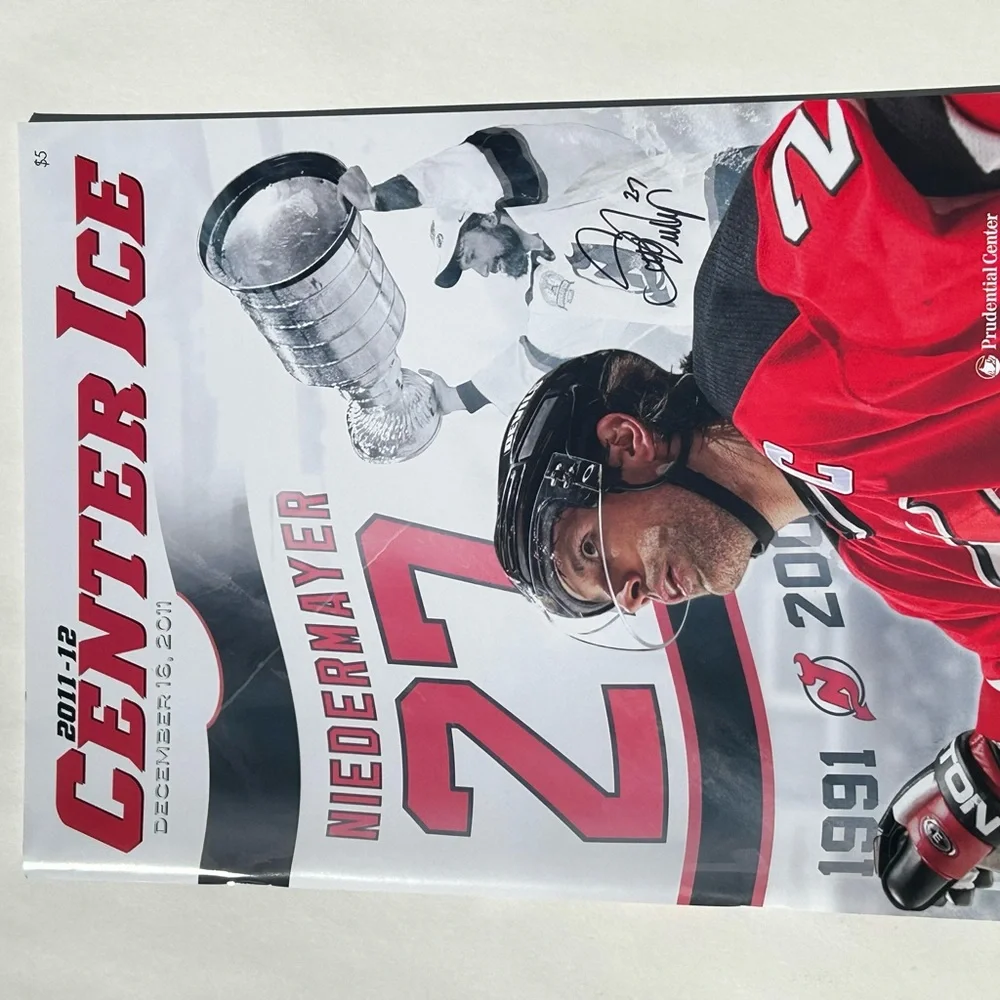 2011 Scott Niedermayer Retirement Night Program New Jersey Devils 12/16/11 NHL